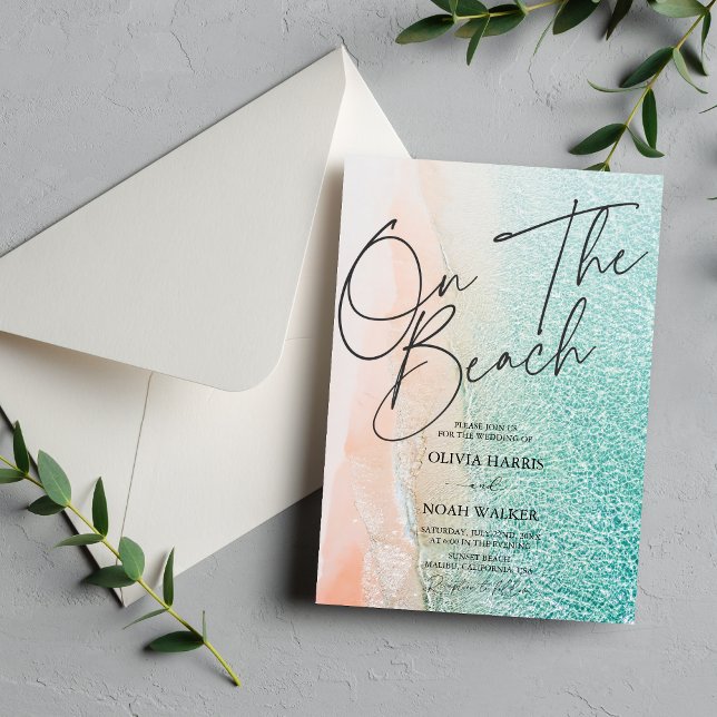 Invitation Mariage estival tropical sur la plage (Créateur téléchargé)