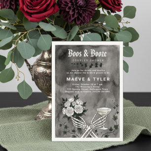 Invitation Mariage et boissons Halloween pour couples