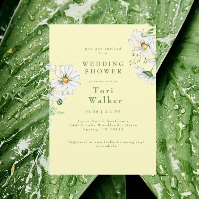 Invitation Mariage et Fête de Fiançailles aux Marguerites Bla (Créateur téléchargé)