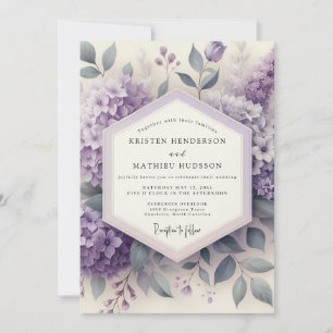 Invitation Mariage Éthéré à la Fleur de Lavande