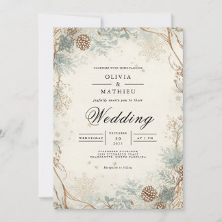 Invitation Mariage Ethereal Winter Branches