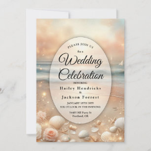 Invitation Mariage Étincelle de Bord de Mer et Rêves de Couch