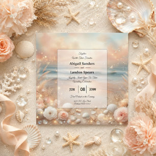 Invitation Mariage Étincelle de Bord de Mer et Rêves de Couch