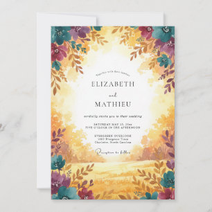 Invitation Mariage Eucalyptus à feuillage de prune à la mouta