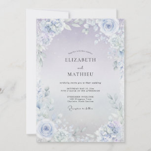 Invitation Mariage Eucalyptus au feuillage de lilas givré