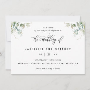 Invitation Mariage Eucalyptus moderne