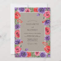 Mariage Eucalyptus Renoncule Rouge Pourpre