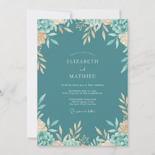 Invitation Mariage Eucalyptus Succulent Menthe Essence de Tér