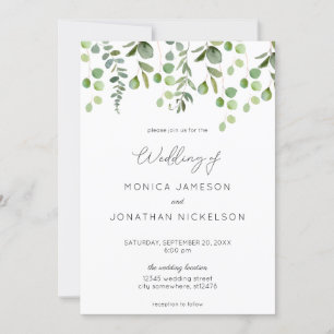 Invitation Mariage Eucalyptus vert