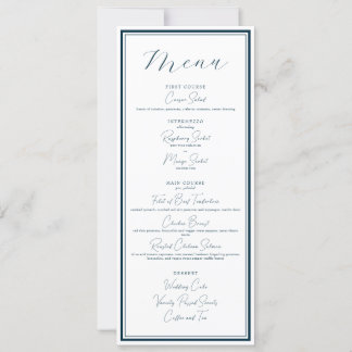 Invitation Mariage / Événement Classé et Menu moderne