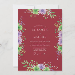 Invitation Mariage Exquis de Nature Marron