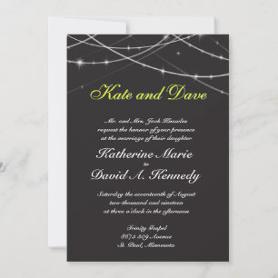 Invitation Mariage Fab Black String Cool