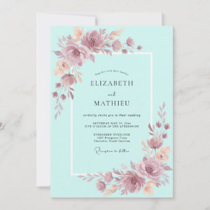 Invitation Mariage Fantaisie Fleur de Thé