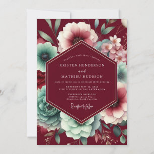 Invitation Mariage Fantaisie Florale Bourdon