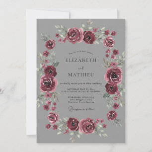 Invitation Mariage Fantaisie Florale Bourgeon