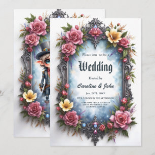 Invitation Mariage Fantaisiste d'Elfe Steampunk