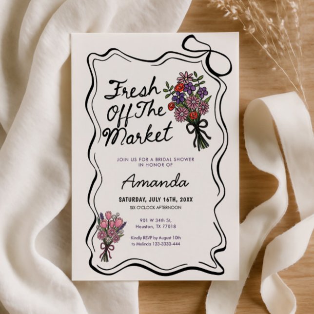 Invitation Mariage fantaisiste dessiné à la main  (Créateur téléchargé)