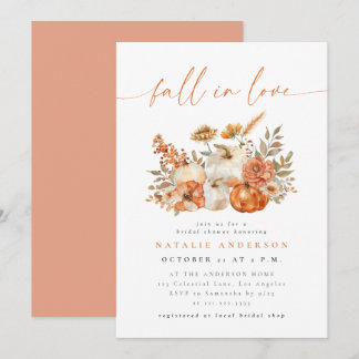 Invitation Mariage Fantaisiste Floral d'Automne