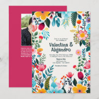 Mariage Fantaisiste Floral Fiesta Photo et Code QR