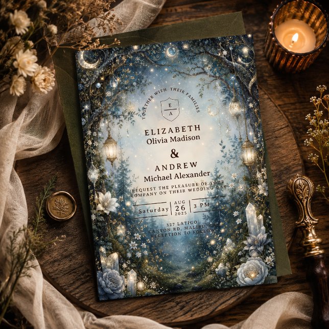 Invitation Mariage Fantastique en Forêt Enchantée (Créateur téléchargé)