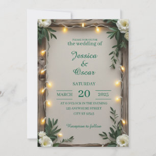 Invitation Mariage Féérique Rustique