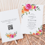 Invitation Mariage Festive rose vif Fleurs orange<br><div class="desc">Pour plus de personnalisation,  cliquez sur "Personnaliser ce modèle",  puis sur "Modifier à l'aide de l'outil de conception". Élégant éditable facile à utiliser modèles mariage,  plus d'articles disponibles dans le magasin (invitations,  rsvp,  cartes de remerciements,  papeterie & décoration). Si vous avez besoin d'aide ou d'articles correspondants,  veuillez me contacter.</div>