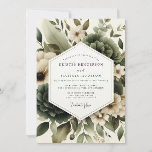 Invitation Mariage Feuillage Brumeux Sauge