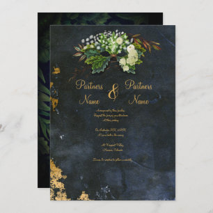Invitation Mariage Feuille d'aquarelle celtique