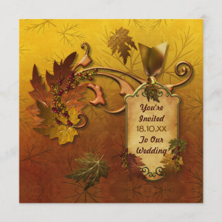 Invitation Mariage Feuille d'automne