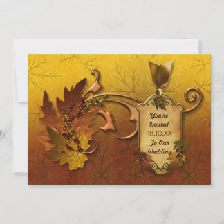 Invitation Mariage Feuille d'automne