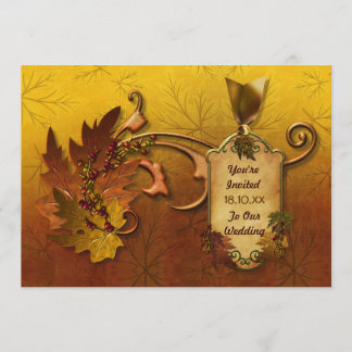 Invitation Mariage Feuille d'automne