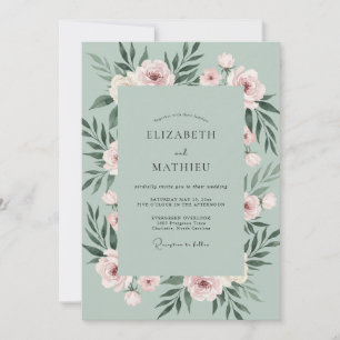 Invitation Mariage Feuille de Caresse de Mousse de Mer