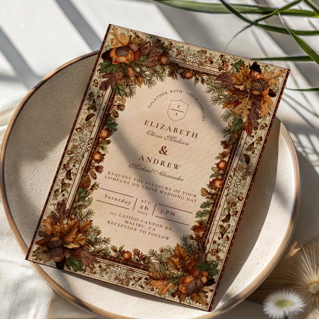 Invitation Mariage Feuille de Chêne d'Automne (Créateur téléchargé)