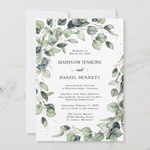 Invitation Mariage Feuille de l'Eucalyptus