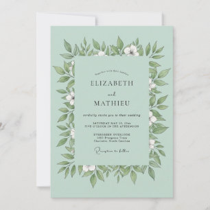 Invitation Mariage Feuille d'écume de mer