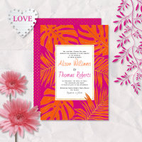 Mariage feuille magenta et orange