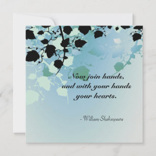 Invitation Mariage Feuille Soft Green Pastel Tree