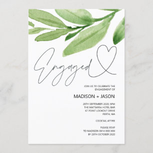 Invitation Mariage Fiançailles de la verdure tropicale