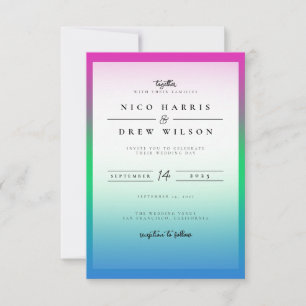 Invitation Mariage Fier et Polysexuel Élégant