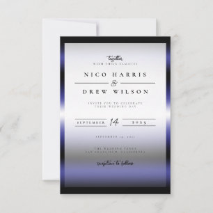 Invitation Mariage Fierté en Cuir Élégant