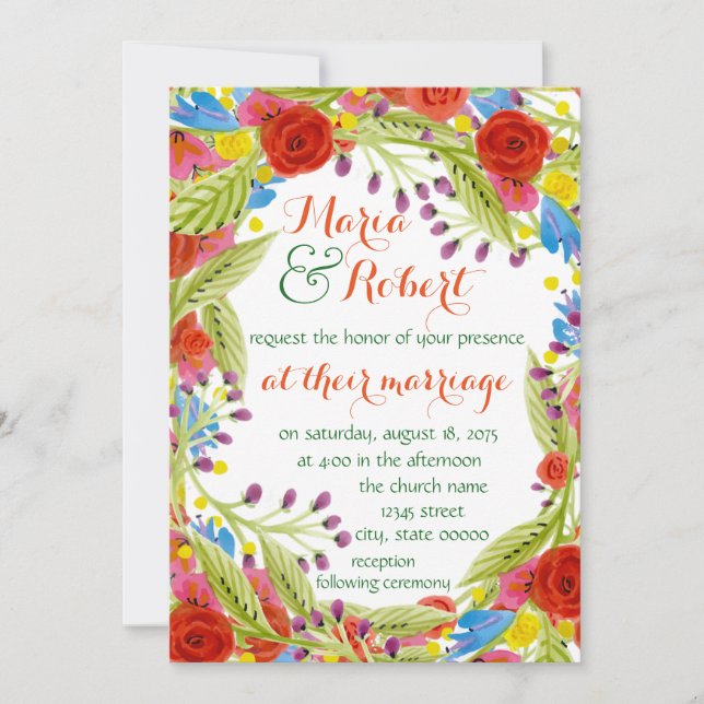 Invitation Mariage Fiesta (Devant)