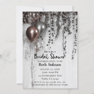 Invitation Mariage Fille de Fleurs Ballons Roses et Or Rose
