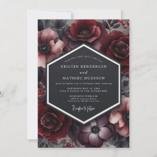 Invitation Mariage Fleur Claret Penumbral