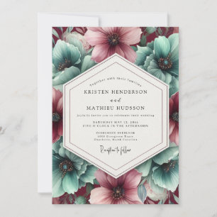 Invitation Mariage Fleur d'Aquamarine