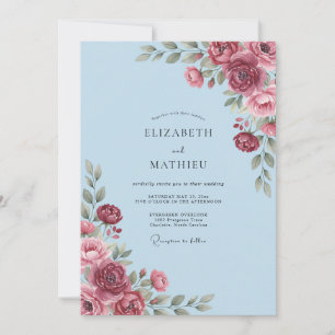 Invitation Mariage Fleur d'Azur de Baie