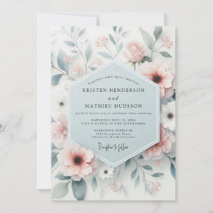 Invitation Mariage Fleur de Blush Gossamer
