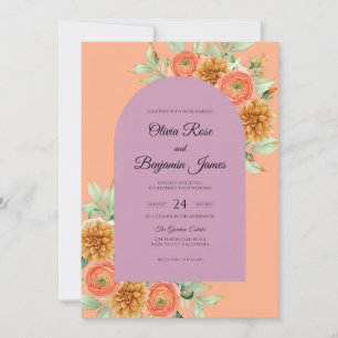 Invitation Mariage Fleur de Cerisier Douce Lilas