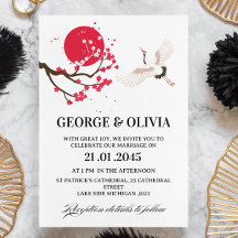 Mariage Fleur de Cerisier Japonais de Style Sumi-e