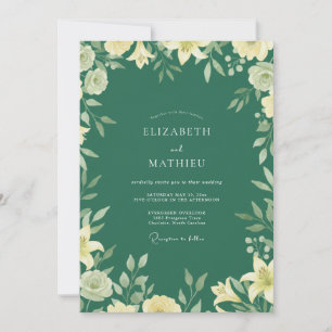 Invitation Mariage Fleur de Champ de Mousse Profonde