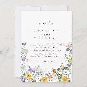 Invitation Mariage Fleur de Champ Moderne 